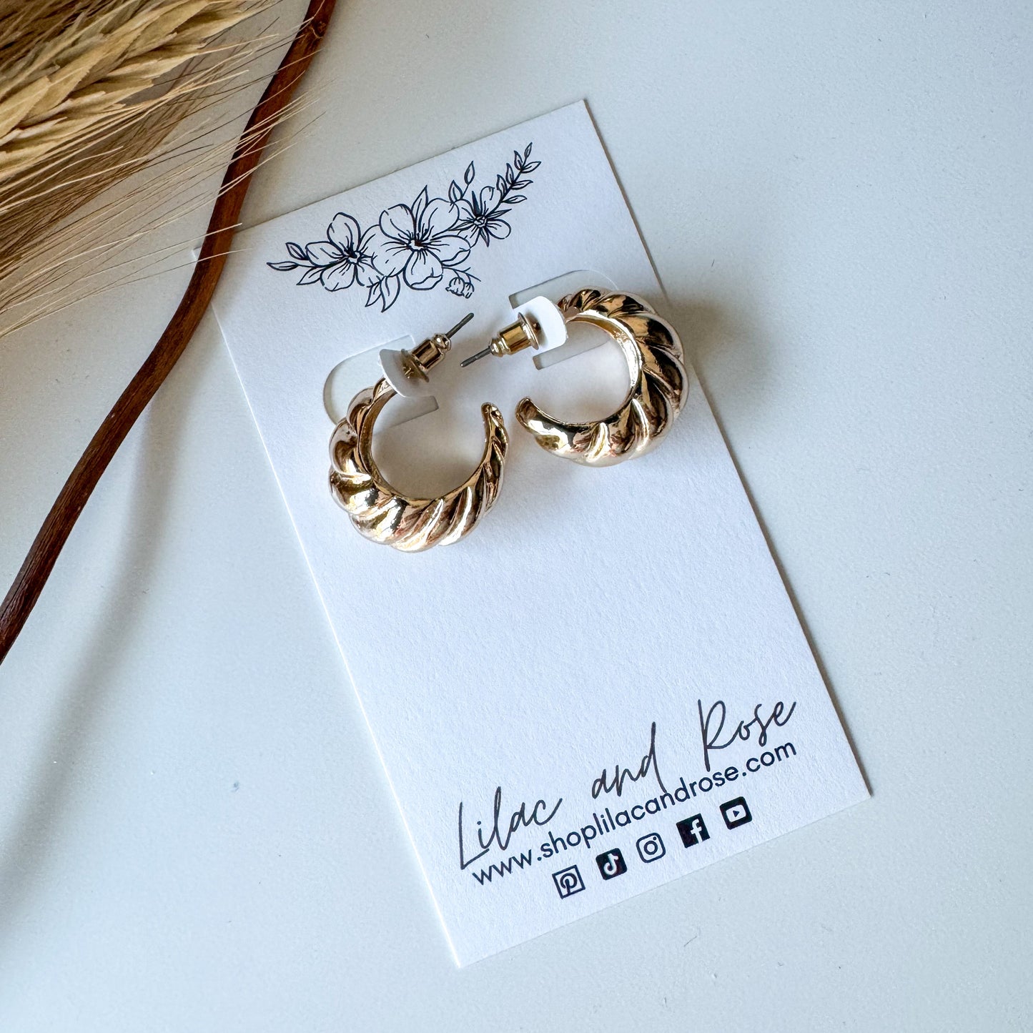 chunky rope gold hoop earrings statement