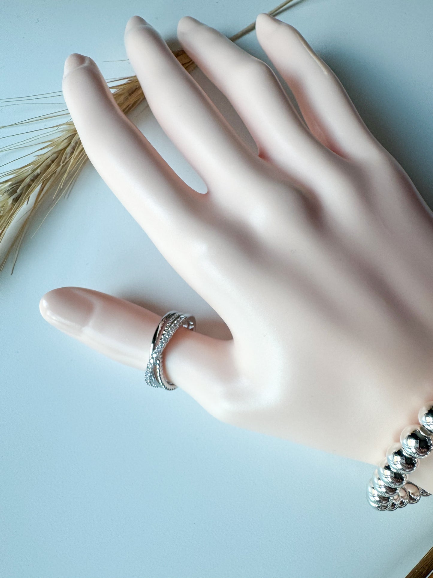 Delicate Thin Triple Row Ring