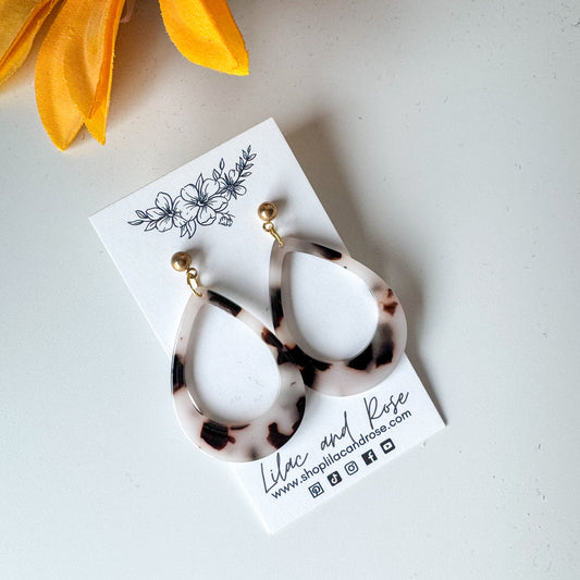 acrylic animal print earrings leopard style