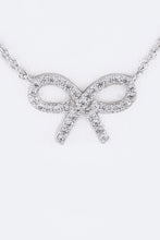 Load image into Gallery viewer, CZ Bow Pendant Necklace
