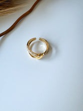 Load image into Gallery viewer, Wrapped Pave Row Open Band Ring

