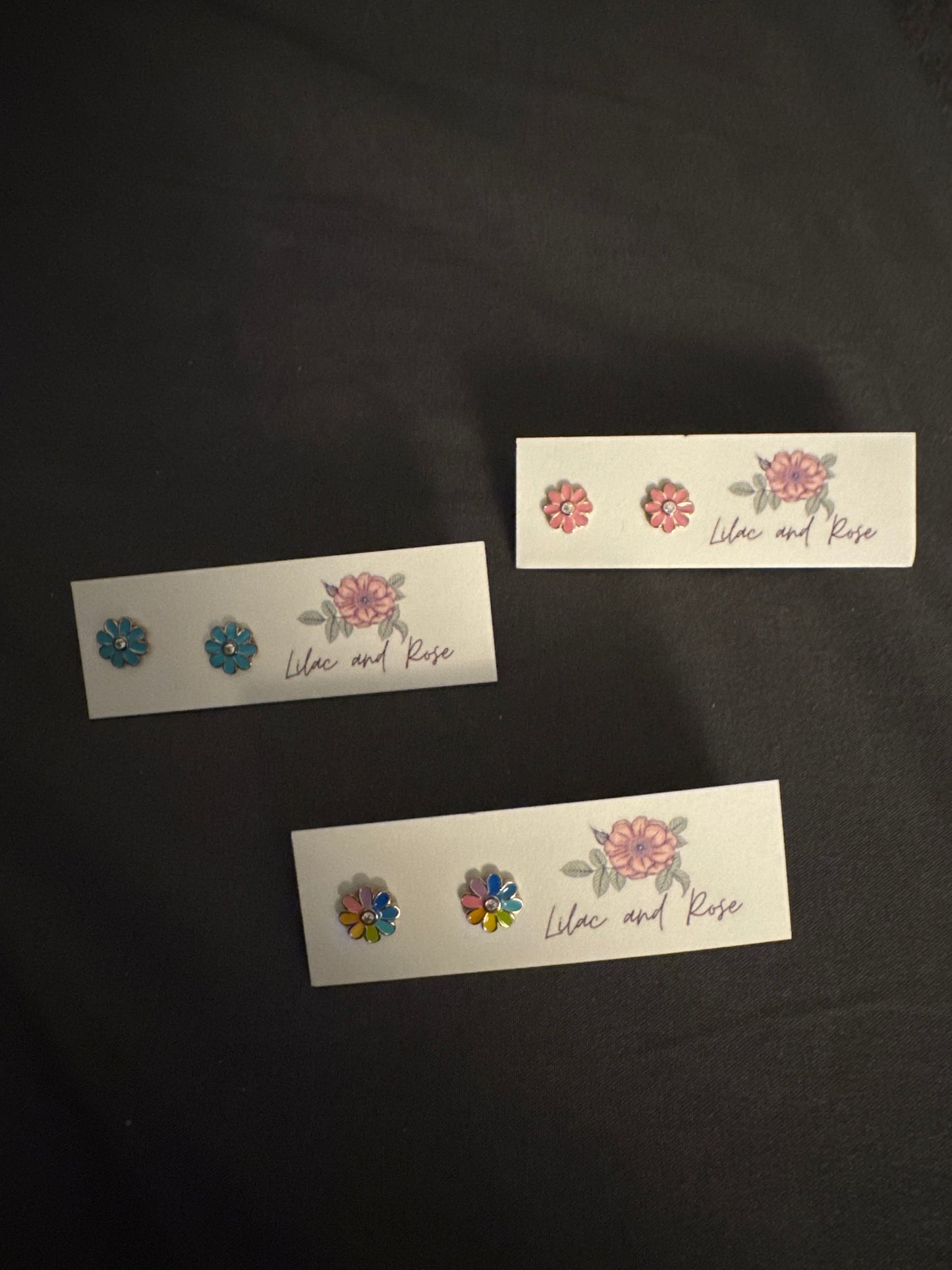 ✅ Colorful Flower Stud Earrings