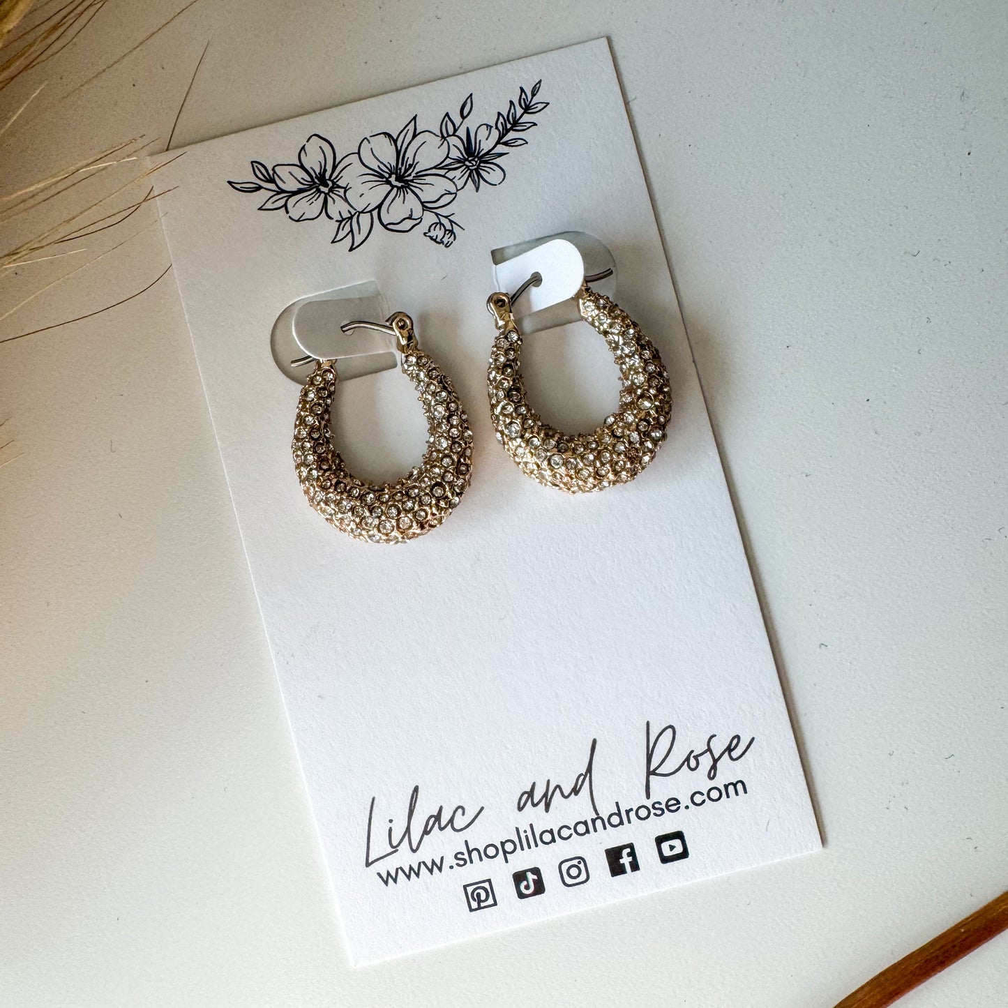 ✨ Pave Graduated Latch Hoop Earrings