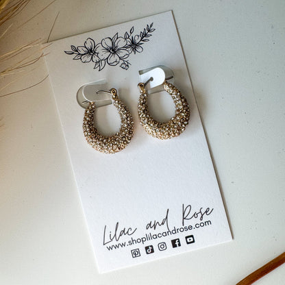 ✨ Pave Graduated Latch Hoop Earrings
