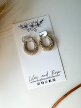 Load image into Gallery viewer, Pave Graduated Latch Hoop Earrings
