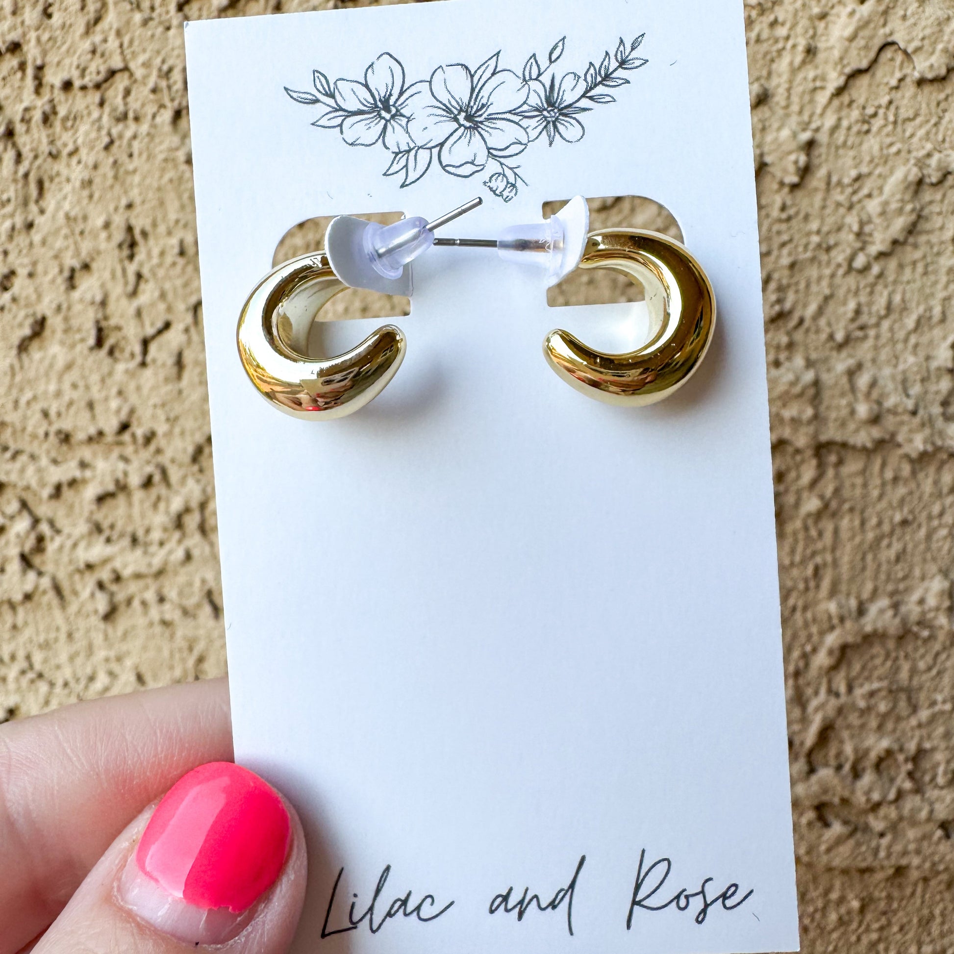 small gold hoops minimal glow earrings daily essentials