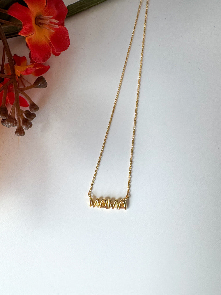 ✨ Gold Dipped Bubble Mama Pendant Necklace