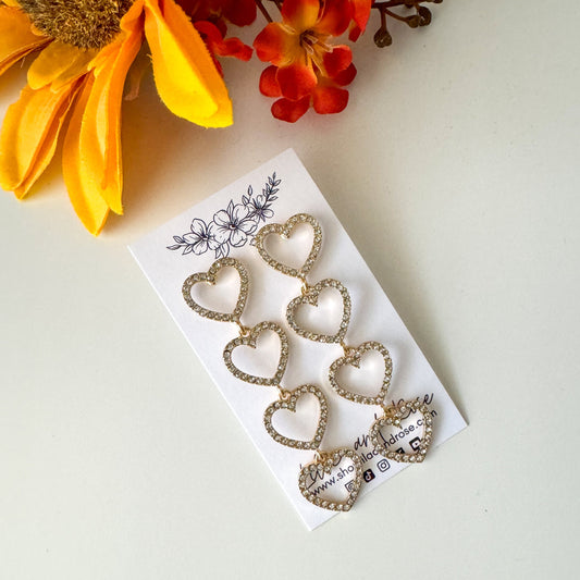 ✨ Rhinestone Tiered Heart Drop Earrings