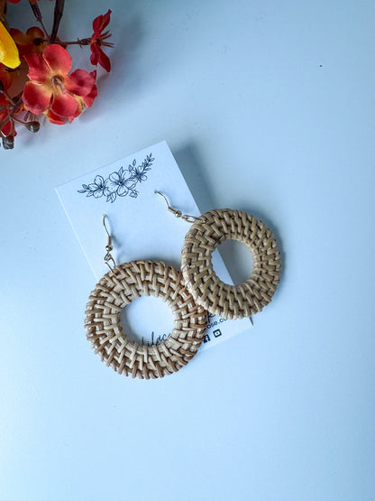 ✨ Round Rattan Earrings