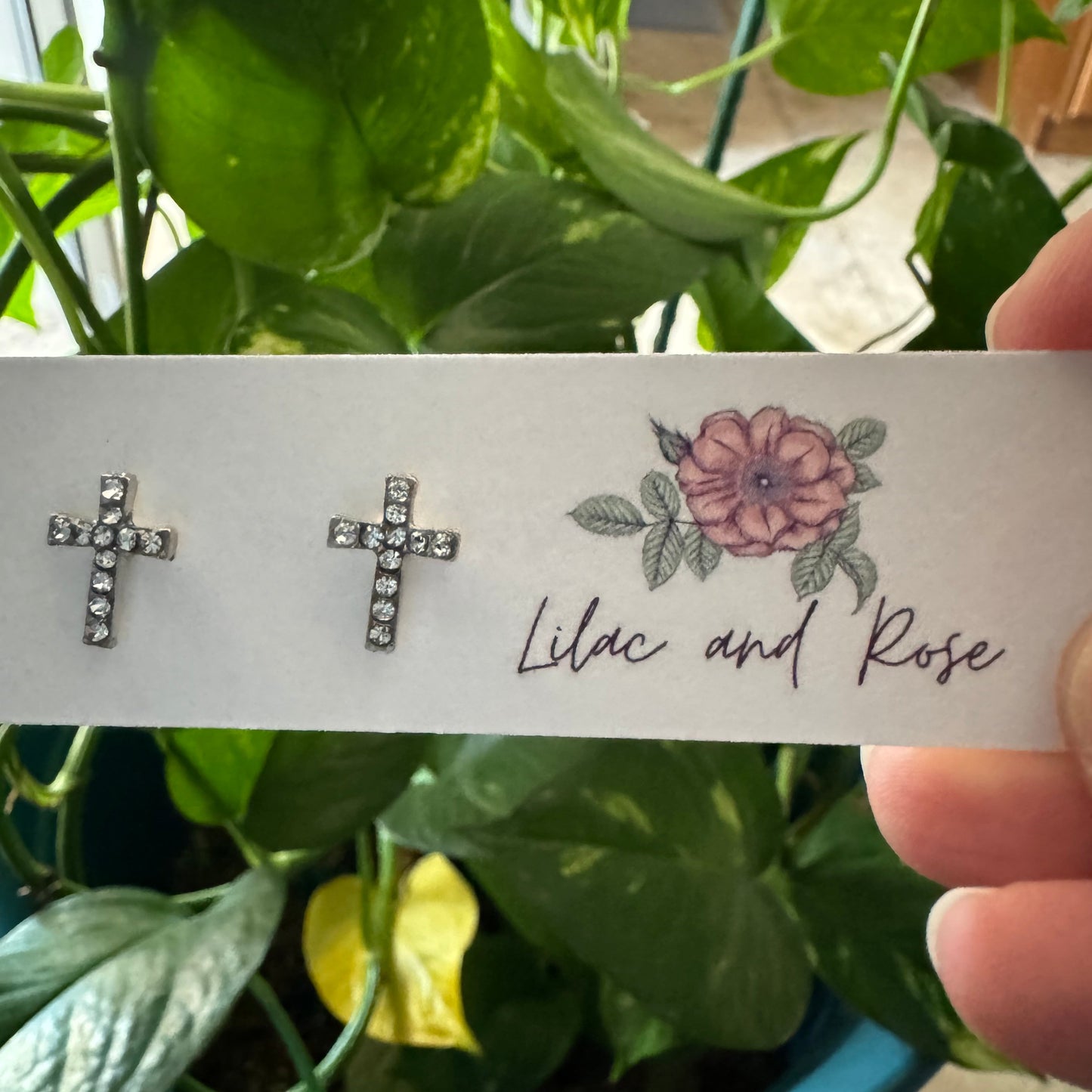 ✅ CZ Cross Stud Earrings