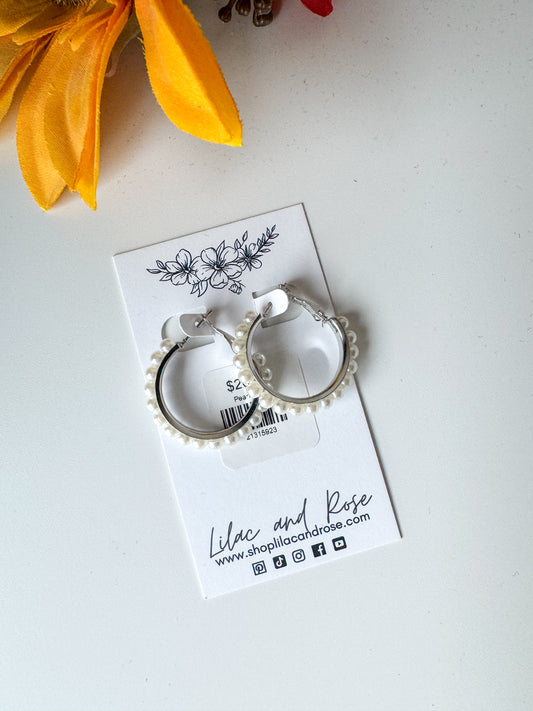 Pearl Hoop Earrings