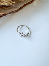 Load image into Gallery viewer, Dainty Studded Fern Open Band Ring – Nature-Inspired Adjustable Ring
