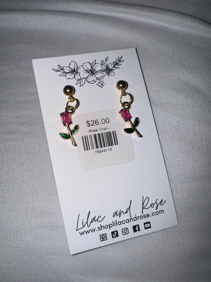 ✨ Rose Charm Earrings