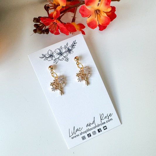 ✅ CZ Bouquet Earrings
