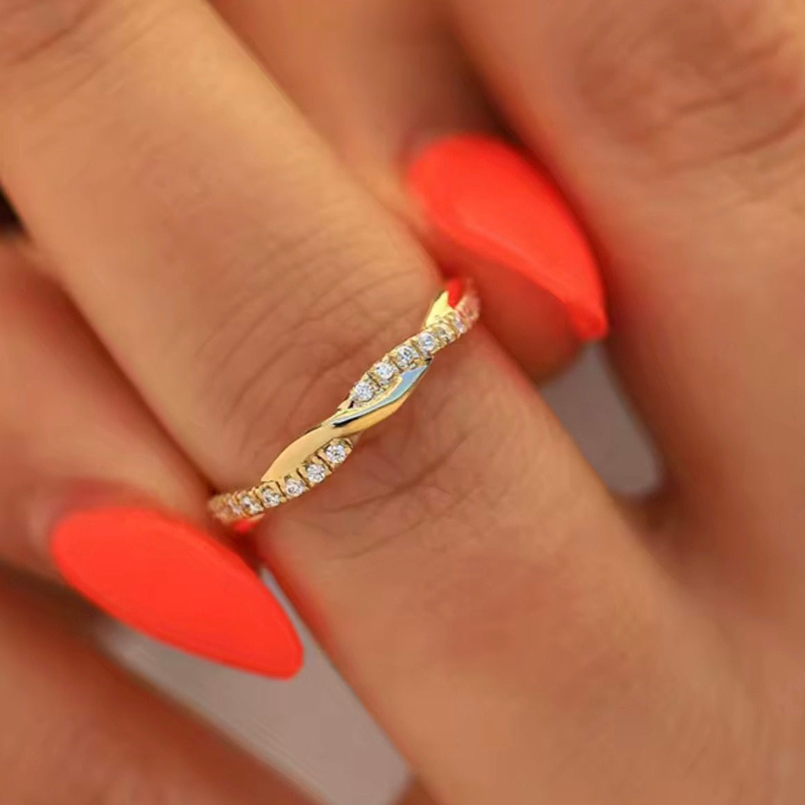 CZ Twist Ring