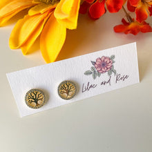 Load image into Gallery viewer, Tree of Life Stud Earrings
