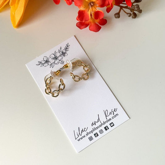✨ Chain Hoop Earrings