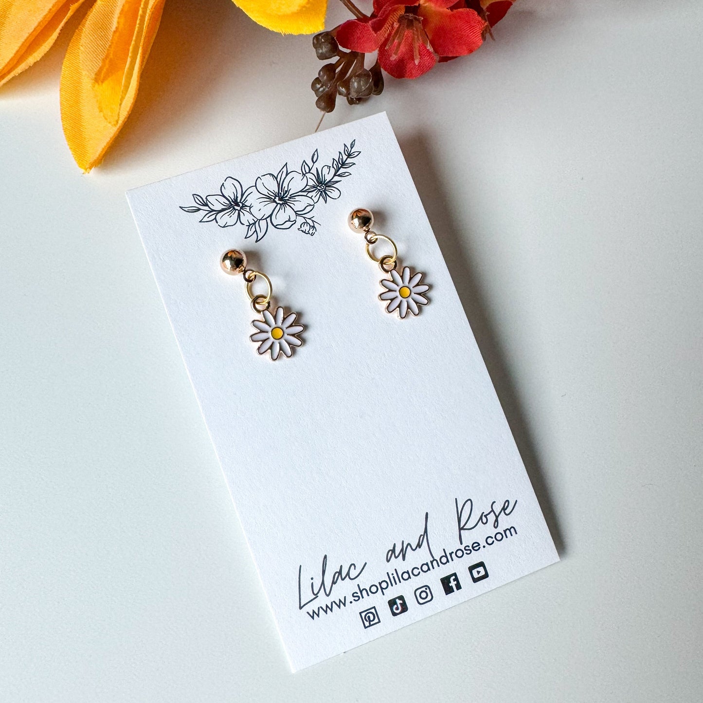 ✅ Colorful Daisy Earrings