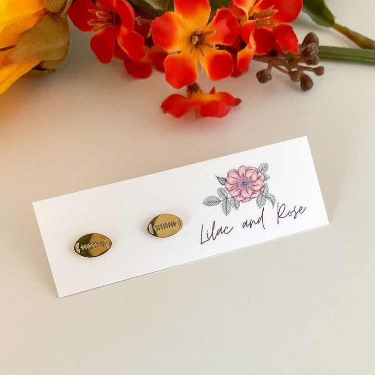 football stud earrings game day jewelry Lilac and Rose