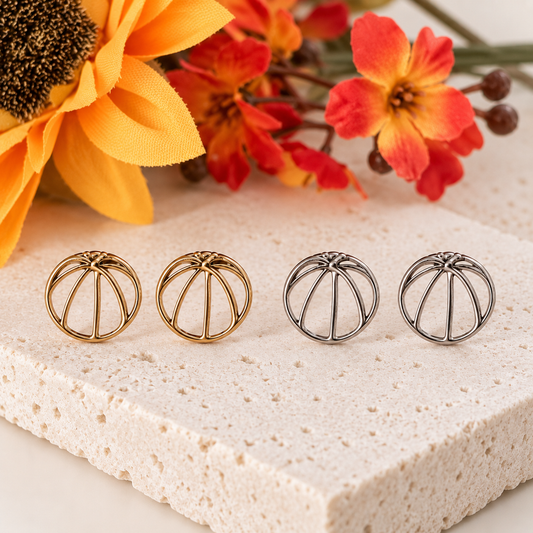 ✅ Basketball Stud Earrings – Game Day Ready with Sporty Style
