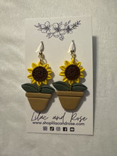 Load image into Gallery viewer, Potted Sunflower Earrings
