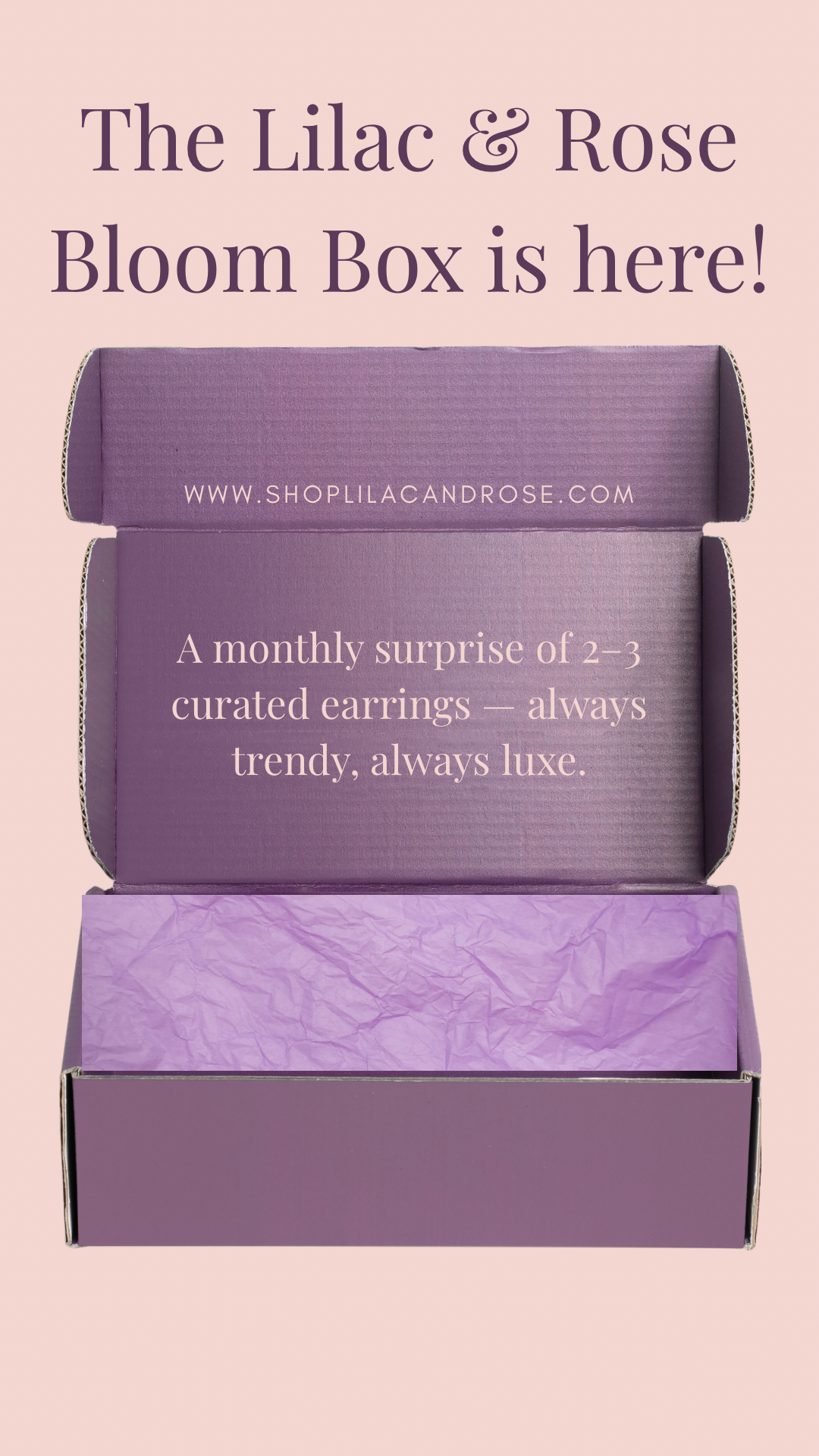 Lilac & Rose Bloom Box: Earrings Edition — Monthly Jewelry Subscription Box