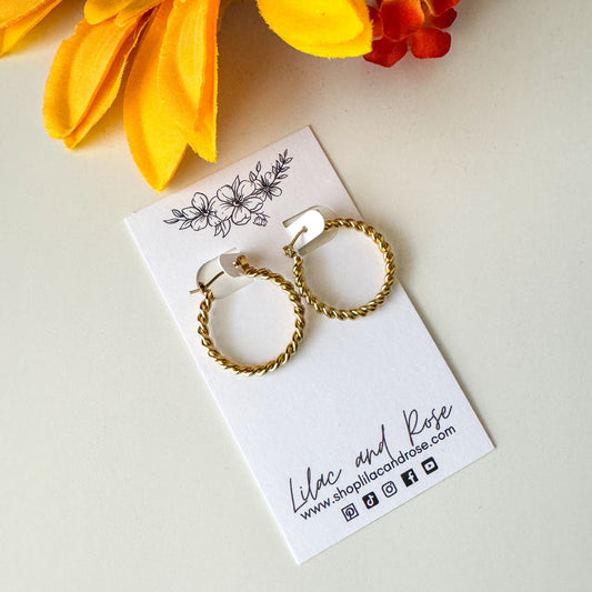 Twisted Pin Catch Earrings
