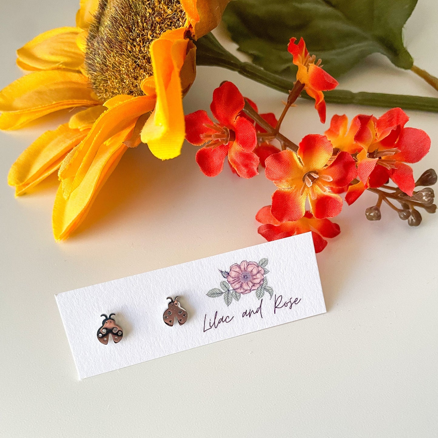 ✅ Happy Ladybugs Stud Earrings