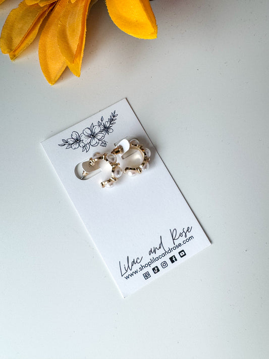 ✨ Mini Pearl Hoop Earrings