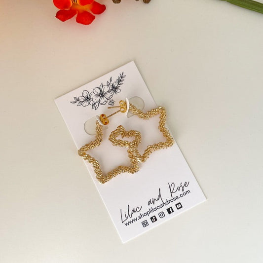 ✅ Glitter Star Hoop Earrings