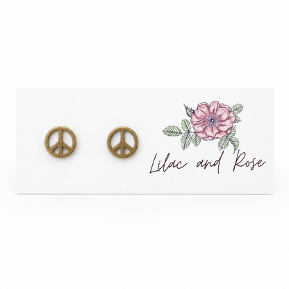 ✨ Peace Sign Stud Earrings