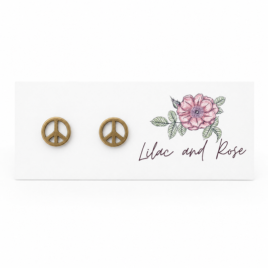 ✨ Peace Sign Stud Earrings