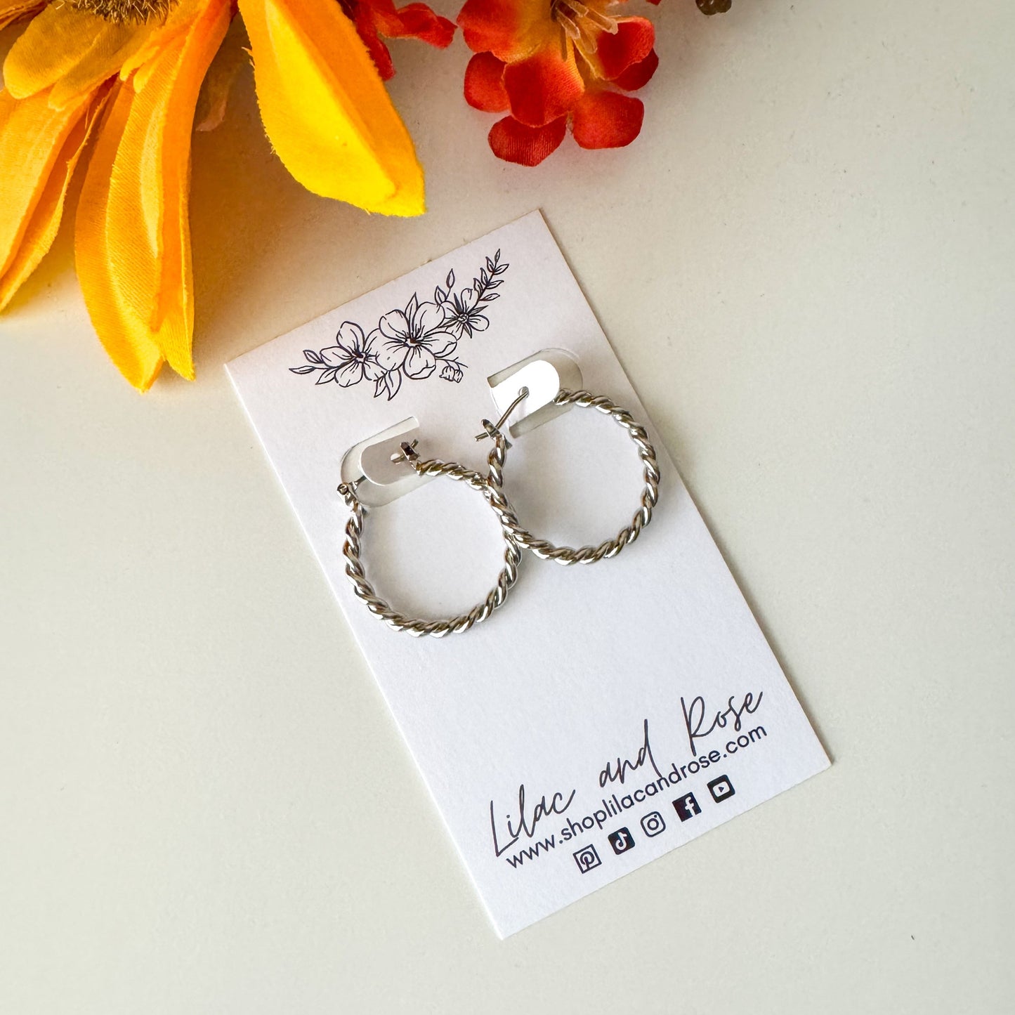 Twisted Pin Catch Earrings