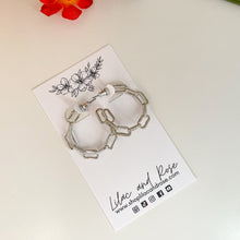 Load image into Gallery viewer, Paperclip Chain Hoop Earrings

