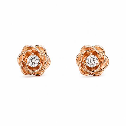 ✨ CZ Rose Stud Earrings