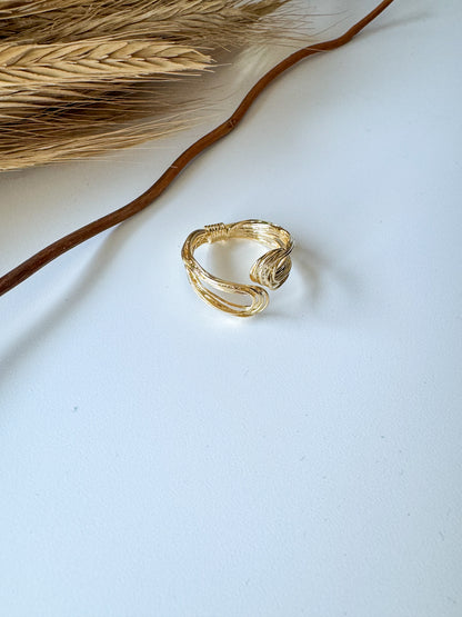 Knotted Loop Open Band Ring