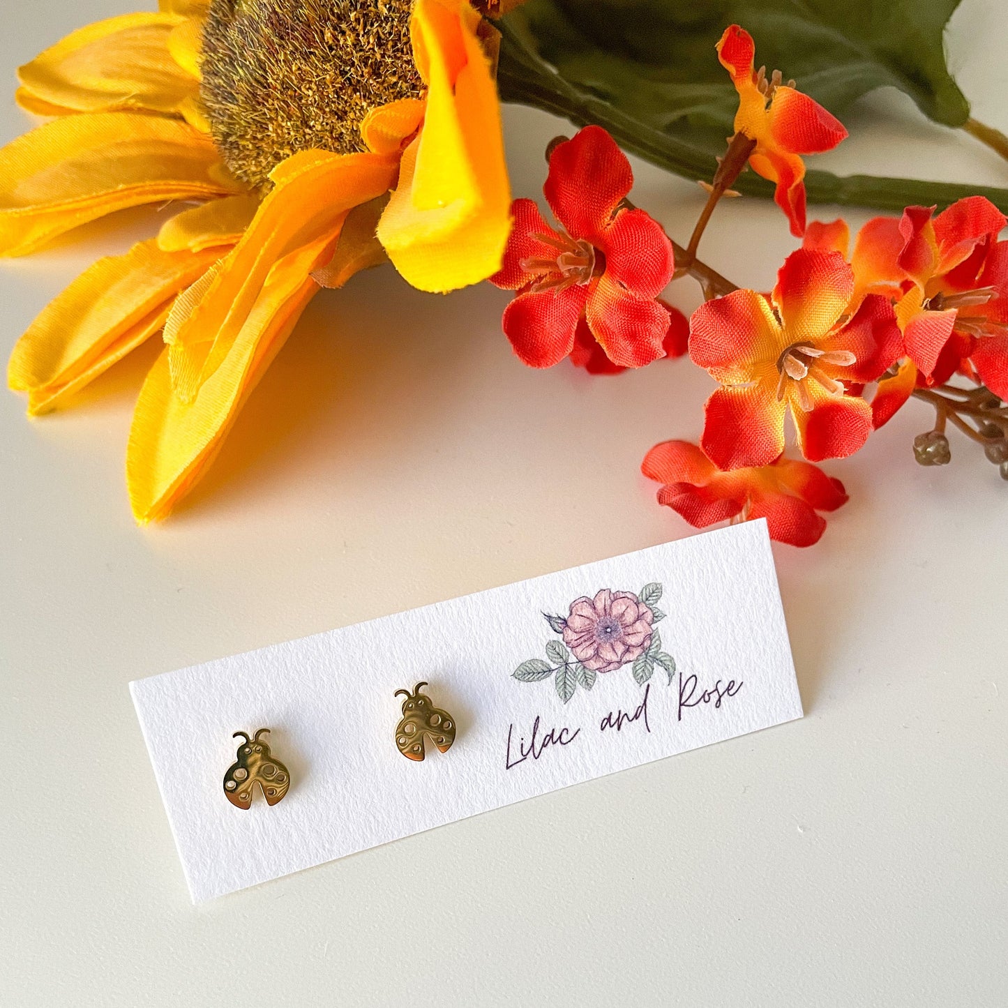 ✅ Happy Ladybugs Stud Earrings