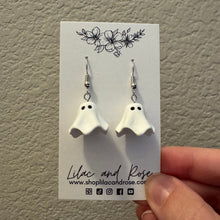 Load image into Gallery viewer, playful ghost earrings lightweight hypoallergenic jewelry
