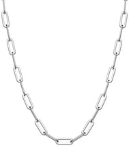 Load image into Gallery viewer, minimalist paperclip chain layering necklace hypoallergenic
