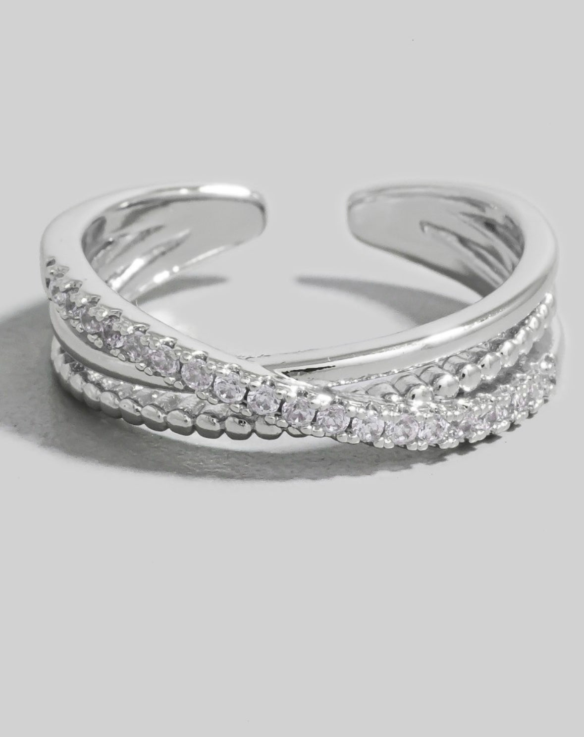 Delicate Thin Triple Row Ring