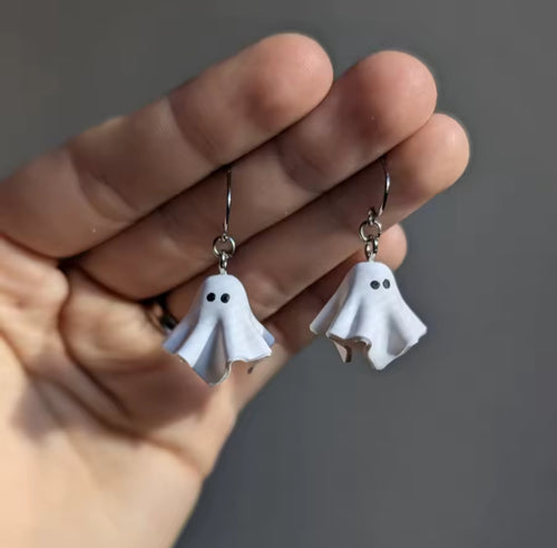 3d ghost earrings halloween earrings Lilac and Rose