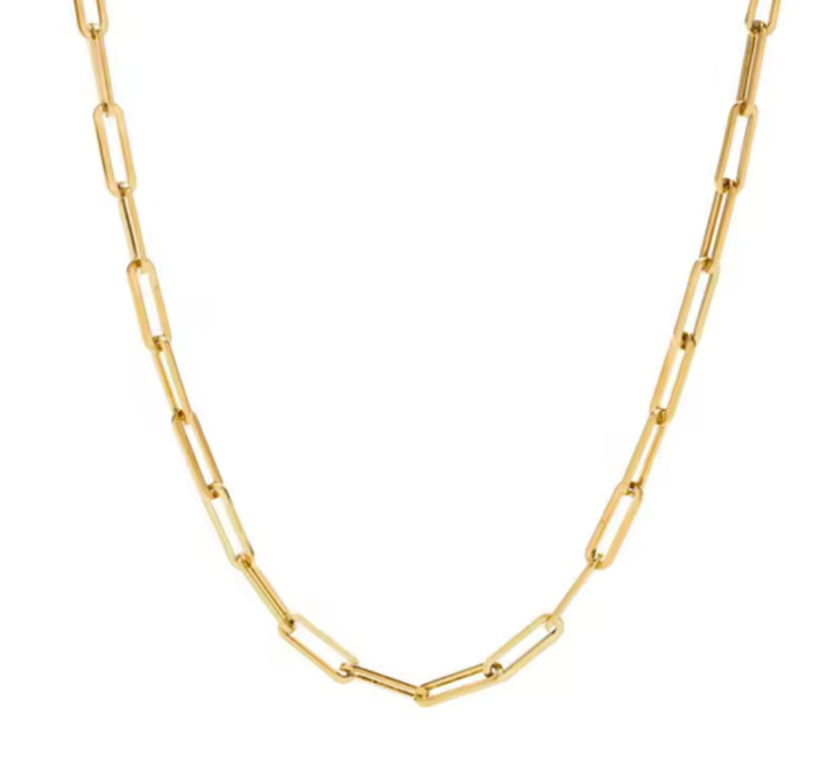 trendy paperclip link necklace for everyday wear