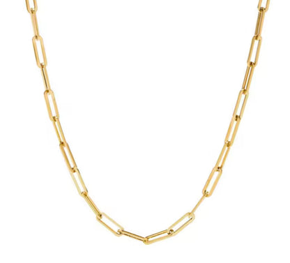 trendy paperclip link necklace for everyday wear