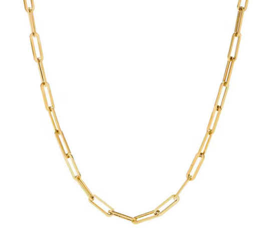 trendy paperclip link necklace for everyday wear