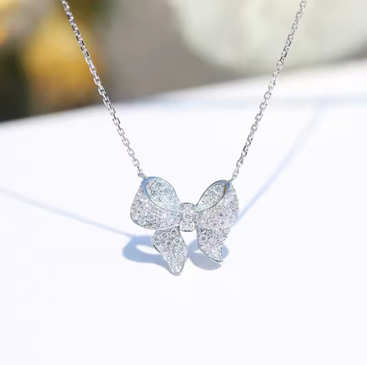 ✨ Sterling Silver Bow Necklace