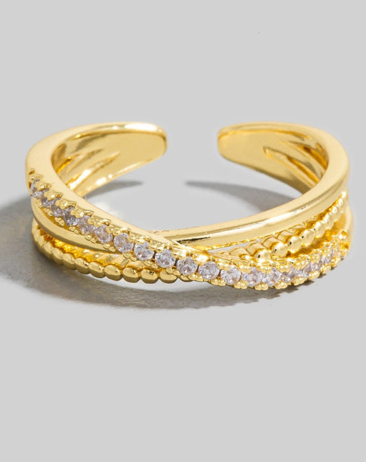 Delicate Thin Triple Row Ring