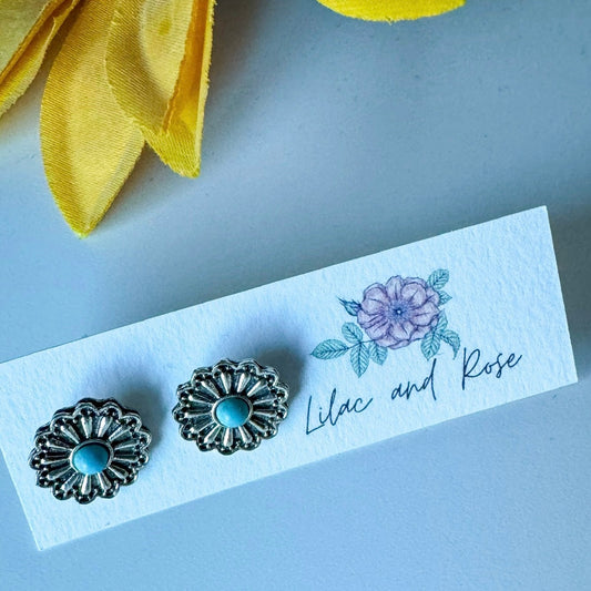 southwestern flower earrings gift ready