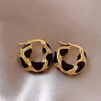 retro statement hoop earrings lightweight hypoallergenic