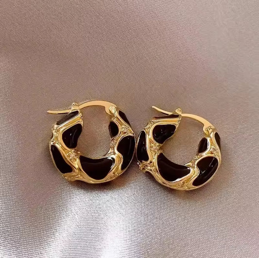 retro statement hoop earrings lightweight hypoallergenic