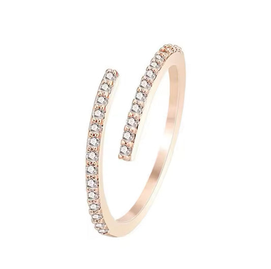 ✨ Adjustable CZ Minimalist Ring